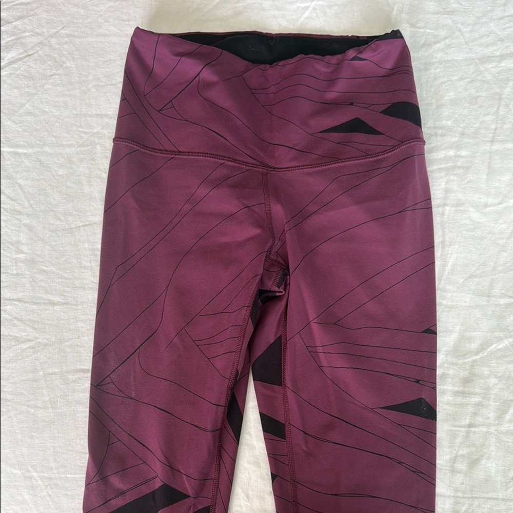 Lucy Purple and Black Patterned Leggings